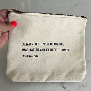 NWOT Canvas Quote bag
